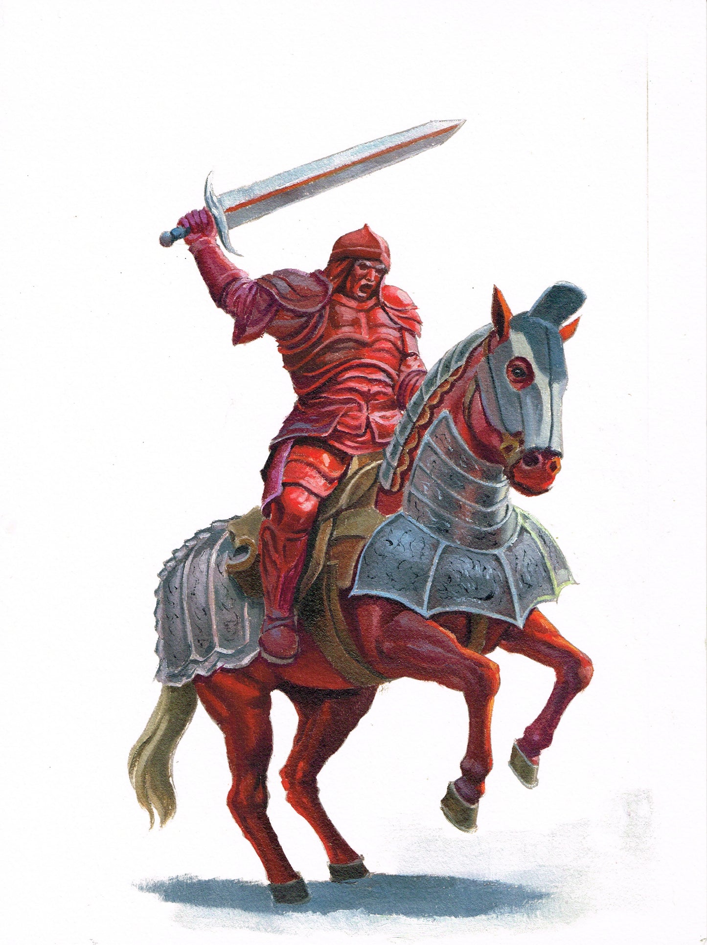 Painting of the Horseman of War sketch