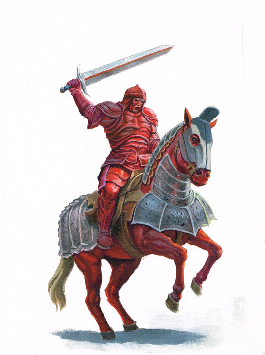 Painting of the Horseman of War sketch
